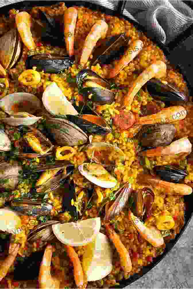 A Colorful And Aromatic Serving Of Spanish Paella, Filled With Saffron Rice, Seafood, And Vegetables Escape To Portugal: A Couple S Iberian Journey (European Travelogue 3)