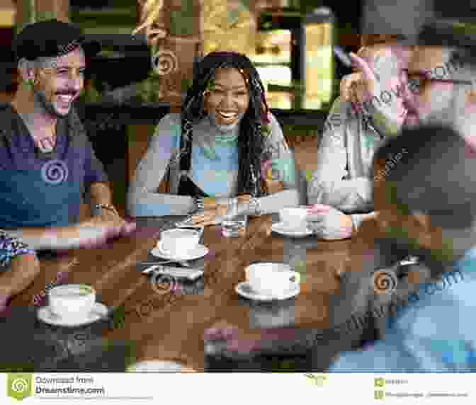 A Diverse Group Of People Gathered In A Cafe, Engaged In Lively Conversations And Connecting Through Their Smartphones, Representing Dubai's Active Social Media Community. Home In Dubai Getting Connected Online And On The Ground