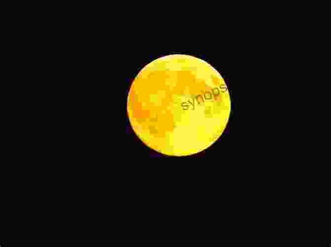 A Full Yellow Moon Hangs In The Night Sky, Casting A Warm Glow Over The Landscape. Yellow Moon David Greig