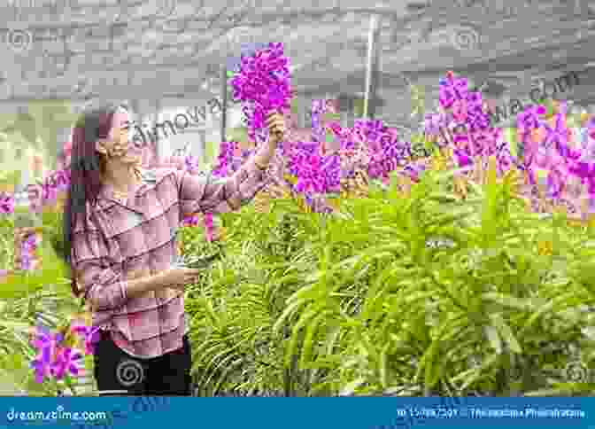 A Group Of People Admiring And Discussing A Collection Of Orchids At A Garden Center. Handy Pocket Guide To Orchids (Handy Pocket Guides)