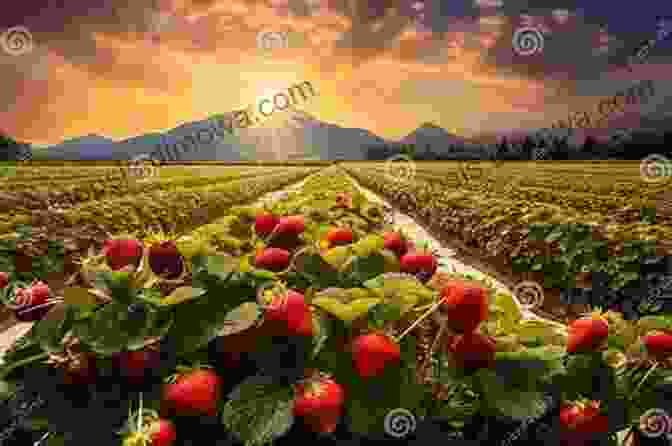 A Lush Strawberry Field Under The Warm Glow Of The Sun A BEGINNER S GUIDE TO STRAWBERRY FARMING: Learn Step By Step Guide On How To Plant Strawberries (Farm Management)