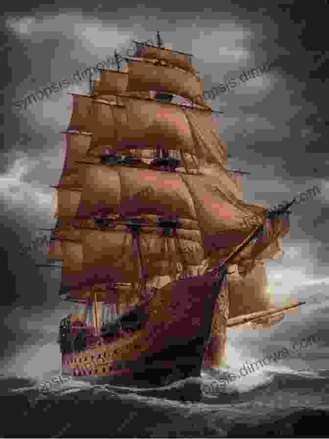 A Majestic Ship Sails Through A Stormy Sea, Its Sails Billowing In The Wind. Ship Of Spies: The Sea Lord Chronicles 2