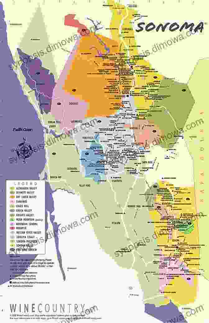 A Map Of Napa And Sonoma Counties With Transportation And Visitor Information Frommer S Napa And Sonoma Day By Day