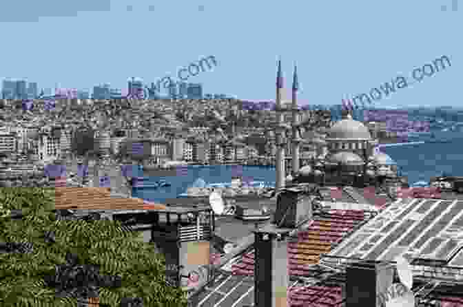 A Panoramic View Of The Bosphorus Strait, With The Minarets Of Istanbul's Mosques In The Foreground Along The Bosphorus (A Vintage Short)