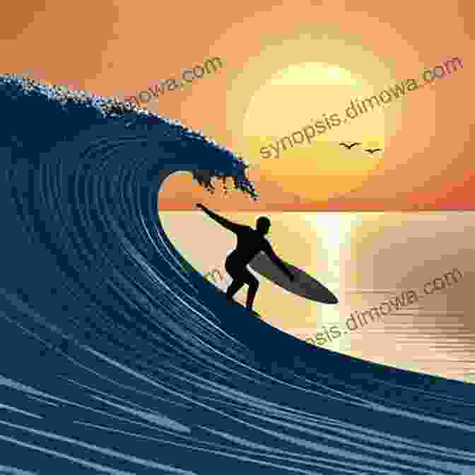 A Surfer Riding A Massive Wave With The Sun Setting In The Background The Big Juice: Epic Tales Of Big Wave Surfing