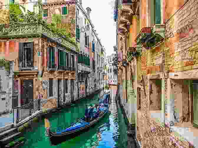 A Tranquil Scene Of Gondolas Gliding Through The Picturesque Canals Of Venice, Italy. Grand Tour: A Month On The Rails