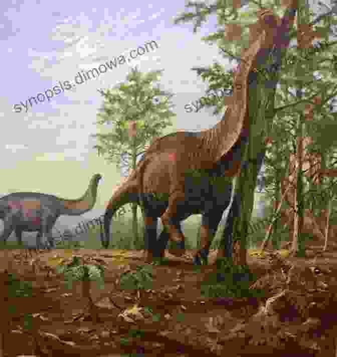 A Vivid Depiction Of The Brontosaurus's Habitat, Surrounded By Lush Vegetation, Towering Trees, And Various Prehistoric Creatures The Wonderful World Of The Brontosaurus