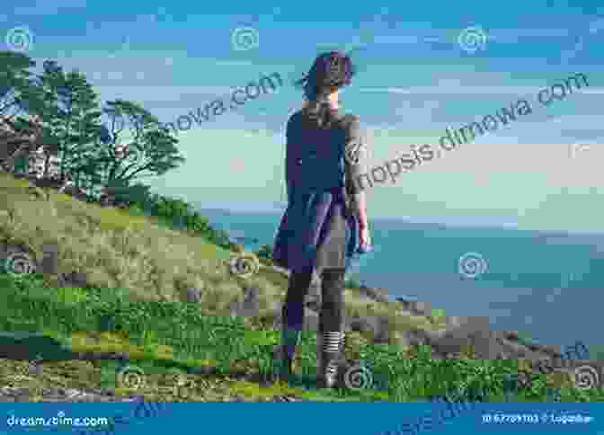 A Young Woman Standing On A Hilltop, Looking Out At The Horizon. A Future And A Hope