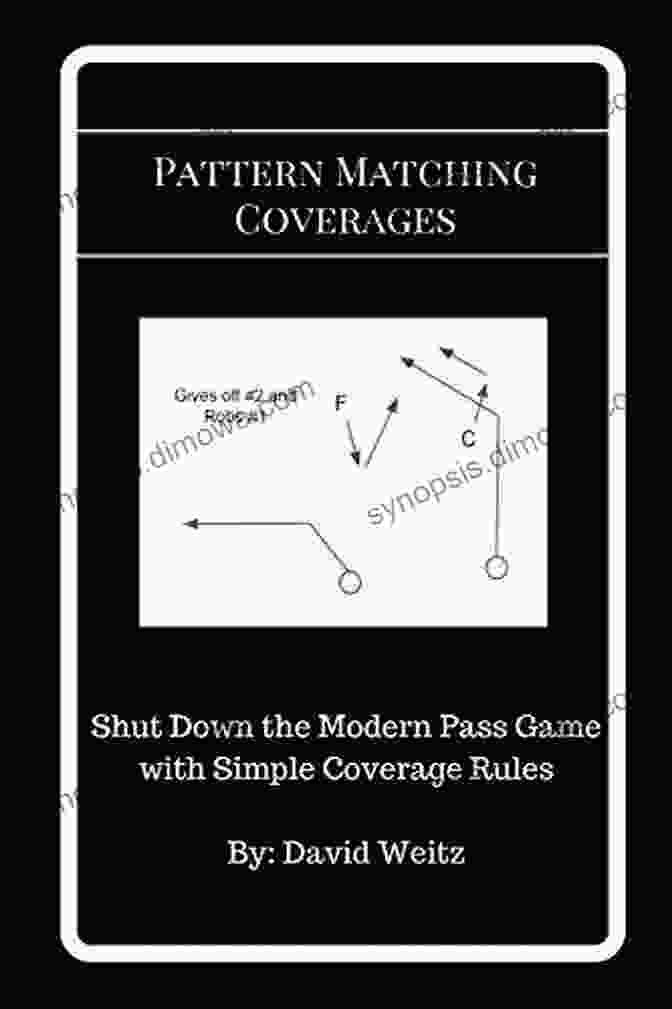 Book Cover Of 'Shut Down The Modern Pass Game With Simple Coverage Rules', Featuring A Football Player Defending Against A Pass Attempt Pattern Matching Coverages: Shut Down The Modern Pass Game With Simple Coverage Rules