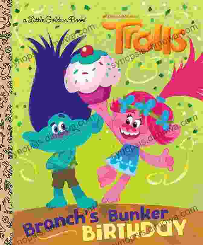 Branch Bunker Birthday Dreamworks Trolls Little Golden Book Cover Branch S Bunker Birthday (DreamWorks Trolls) (Little Golden Book)