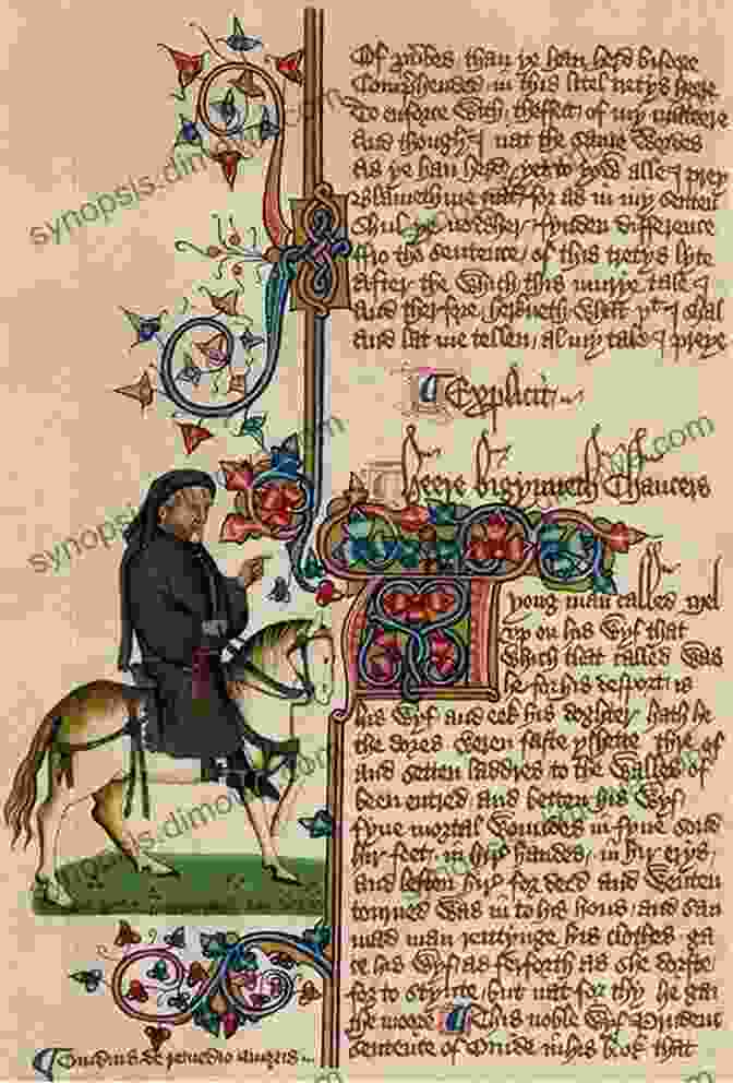 Chaucer Writing The Canterbury Tales, Surrounded By His Pilgrims. Walking To Canterbury: A Modern Journey Through Chaucer S Medieval England