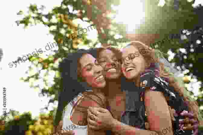 Four Women Laughing And Embracing In A Park A Change Would Do You Good: Manhattan Girls