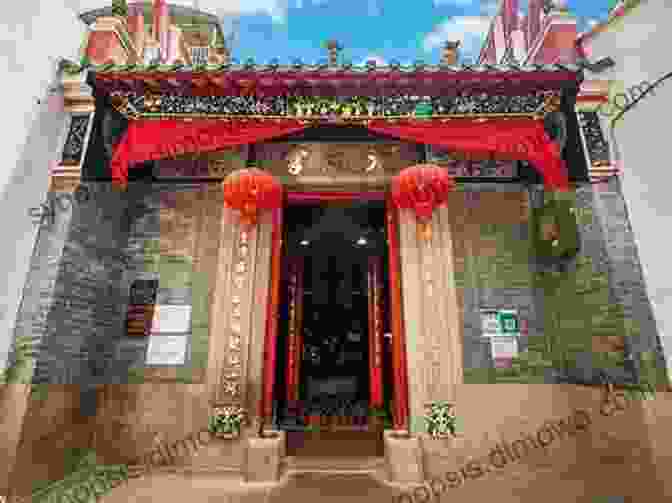 Historic Temple On Peng Chau Island, With Intricate Architecture And Vibrant Colors, Nestled Amidst Traditional Chinese Houses Hong Kong Islands: Peng Chau Island