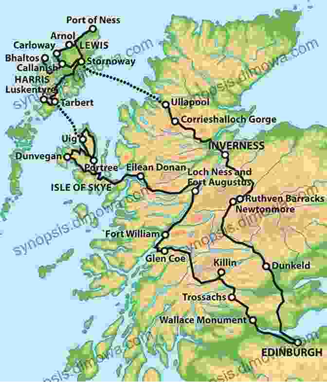 Map Of The Outer Hebrides And Skye A Cycle Touring Holiday In Scotland: Outer Hebrides And Skye