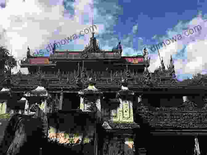 Mystical Myanmar Book Cover Featuring A Mystical Landscape With Golden Pagodas And Vibrant Street Scenes Mystical Myanmar David Riley