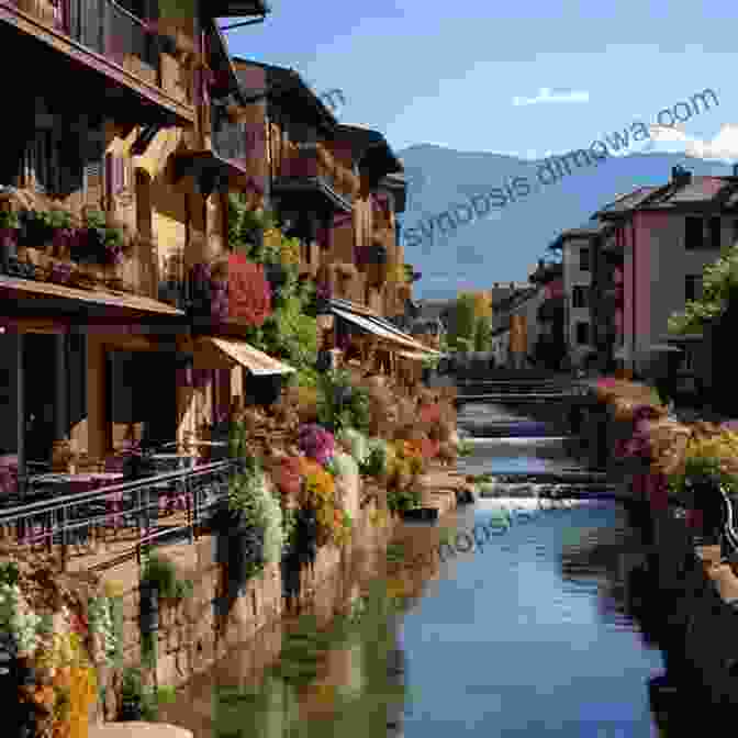 Serene Canal Winding Through Picturesque French Countryside Across Europe In A Motor Boat