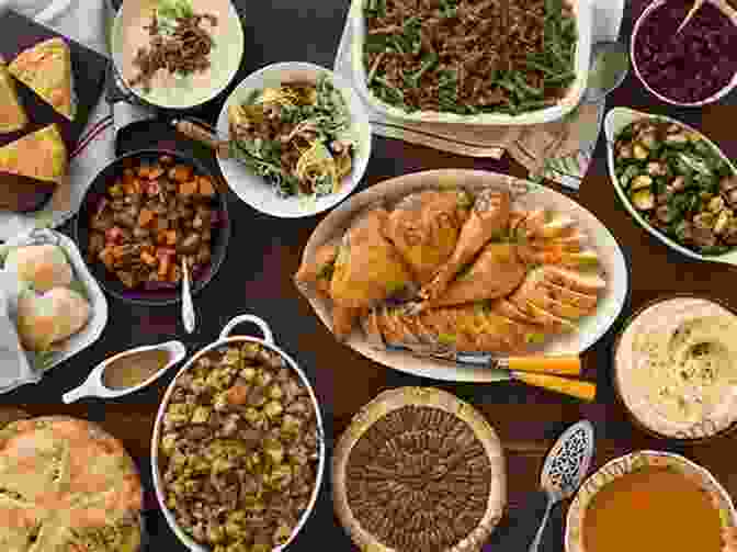 Table Spread With Variety Of Southern Cuisine Dishes. American Auto Trail South Carolina S U S Highway 17 (American Auto Trails)